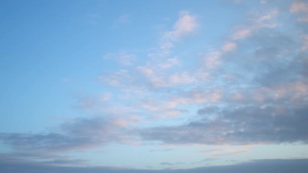 Morgens Bewölkter Himmel Als Hintergrund Video Zeitraffer — Stockvideo