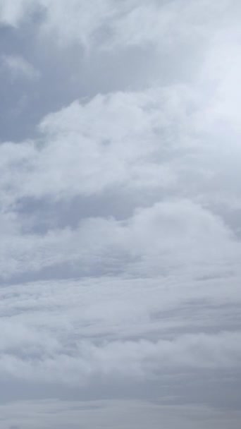 Nuvole Cumulo Sembrano Soffici Batuffoli Cotone Bianco Nel Cielo Bellezza — Video Stock
