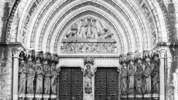 Detalhe Fachada Catedral Cork Fachada Edifício Estilo Neo Gótico Escultura — Fotografia de Stock
