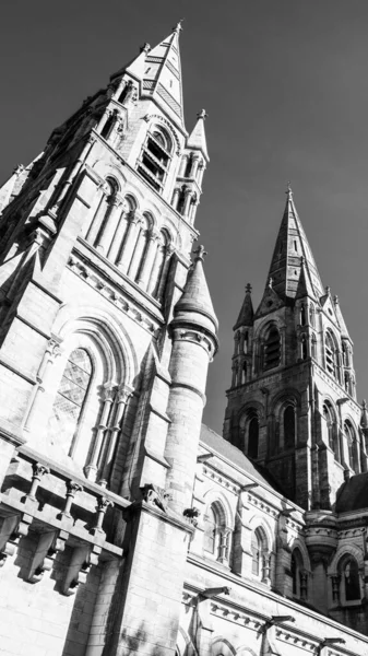 Готичний Шпиль Англіканської Церкви Корку Ірландія Неоготична Християнська Релігійна Архітектура — стокове фото