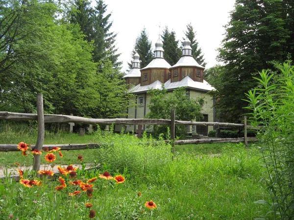 Ancienne Église Orthodoxe Ukrainienne Intercession Bois 1774 Musée Histoire Église — Photo
