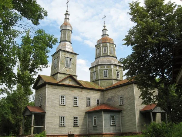 Una Antigua Iglesia Ortodoxa Madera Ciudad Ucraniana Pereyaslav — Foto de Stock