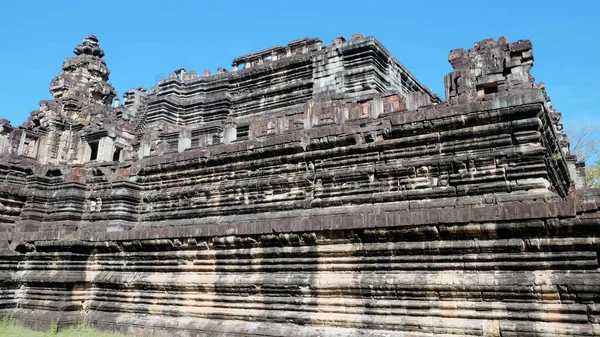 Необычные Древние Руины Заброшенного Кхмерского Здания Камбодже Памятника Архитектуры Юго — стоковое фото