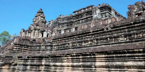 Старое Заброшенное Кхмерское Сооружение Камбодже Необычная Архитектурная Реликвия Юго Восточной — стоковое фото