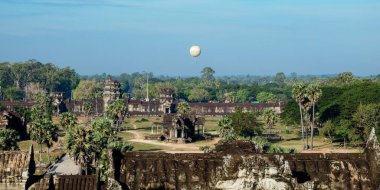 Angkor Tapınağı 'nın balonu Kamboçya' da harabe..