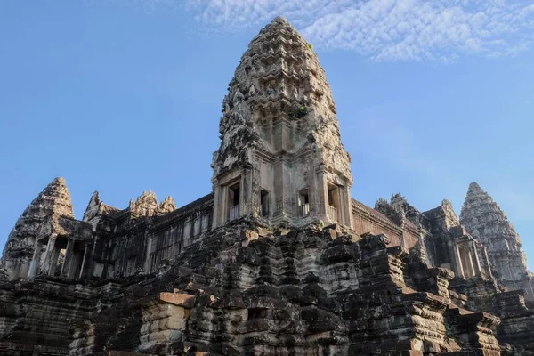 Каменная Башня Ангкор Ват Чистое Небо — стоковое фото