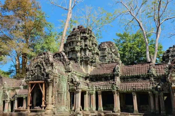 Obrázek Proslulých Zřícenin Chrámu Prohm Často Navštěvovaných Turisty Kambodži — Stock fotografie
