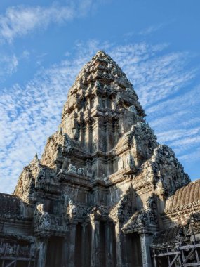 Kamboçya 'daki Antik Angkor Wat Kulesi.