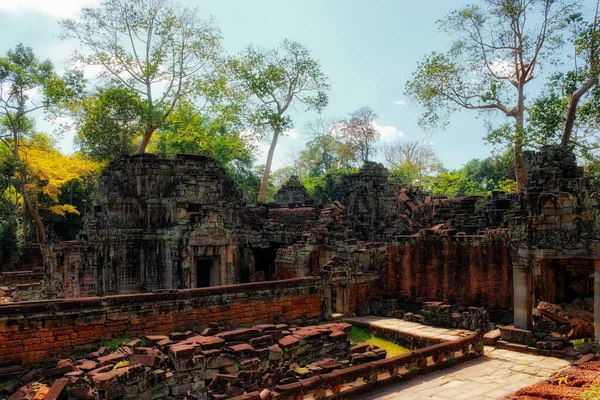 Сокровища Востока Знаменитые Древние Руины Сокрытые Камбоджийских Лесах Памятники Кхмерской — стоковое фото