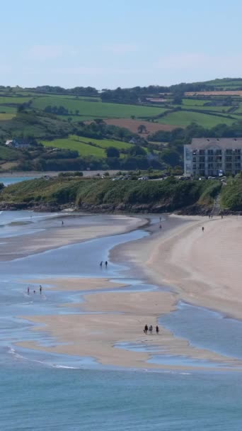 Чудовий Вид Ірландський Пляж Інхідоні Його Незайманими Піщаними Берегами Кришталево — стокове відео