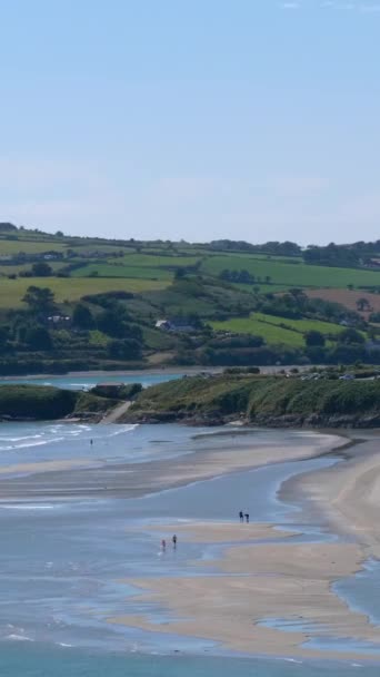 Den Irländska Stranden Inchydoney Naturälskares Paradis Med Dess Fantastiska Hav — Stockvideo