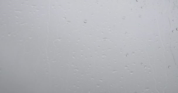 窓に散らばった雨のビデオ — ストック動画