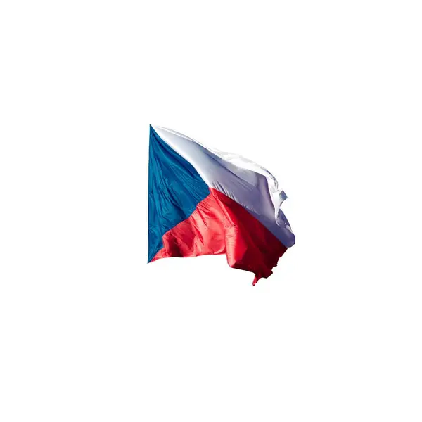 Flag Czech Republic Shown Photo Colors Blue White Red — Stock Photo, Image