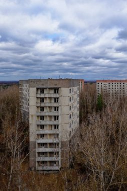 Terk edilmiş daireler sessiz bir şekilde çöl ortasında duruyor..