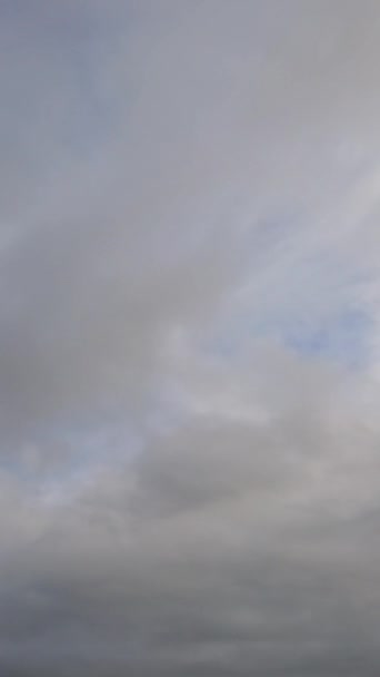 Overcast Sky Vista Sky Filled Grey Clouds Hints Blue Suggesting — Stock videók