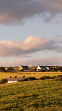 İrlanda 'nın sakin tarlalarını ve geleneksel evleri keşfedin.