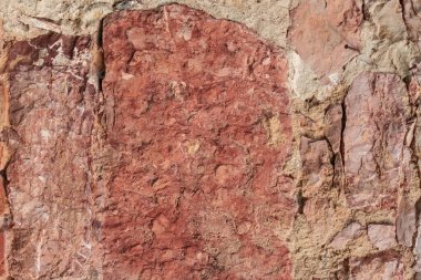 Taş gibi eskimiş duvar arkası. Soyut görüş. Yıpranmış doku