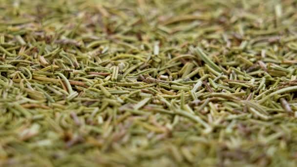 Organic Dried Rosemary Spice Dry Herb Fragrant Needle Leaves Seasoning — Stock Video