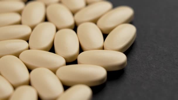 Antidolorifici Pillole Farmaceutiche Mal Testa Vicino Rotazione — Video Stock