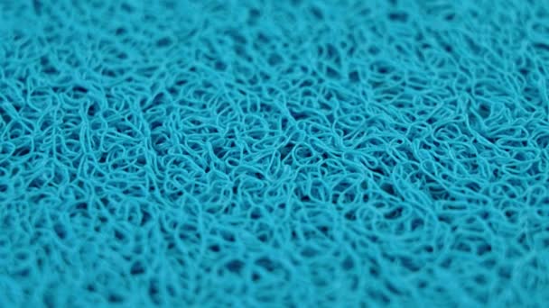 Keset Karet Lembut Biru Dengan Pola Kusut Permukaan Abstrak Yang — Stok Video
