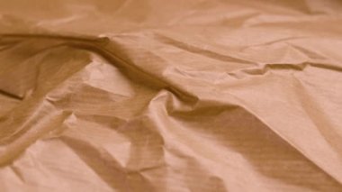 Buruşuk grunge kahverengi ambalaj kağıdı dokusu yakın plan