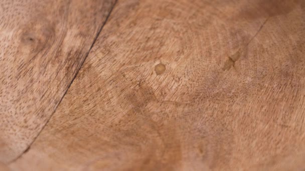 Natürliche Holz Textur Alter Handwerklicher Küchenutensilien Aus Nächster Nähe Natürliche — Stockvideo