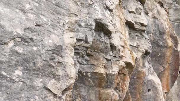 Montaña Rústica Textura Piedra Grunge Gris Natural Cerca — Vídeos de Stock