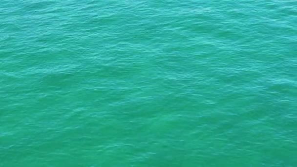 Zachte Turquoise Zee Golven Blauw Tropisch Wateroppervlak — Stockvideo