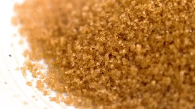 Esmer şeker yığını. Makro atış. Döndürme