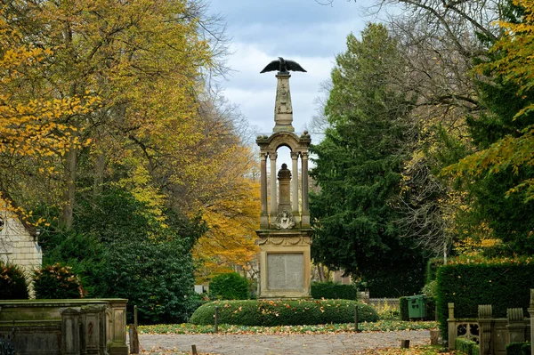 Eagle Pillar Million Path Historic Cologne Cemetery Melaten Autumn — Stock Photo, Image