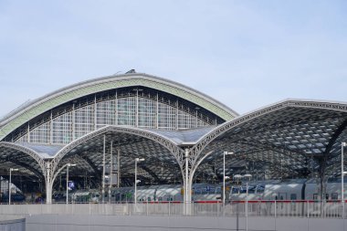 Cologne, Germany, February 09 2023 : historical platform hall of the cologne main station