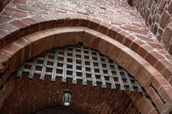 stock image wooden portcullis of the medieval gate castle duerenertor in nideggen