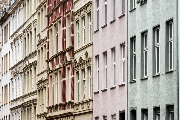 stock image old building facades of rented apartments in the student district Kwartier Lataeng of cologne