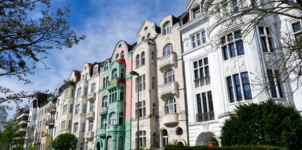 Façades Belles Maisons Art Nouveau Dans Quartier Colognes Suedstadt — Photo