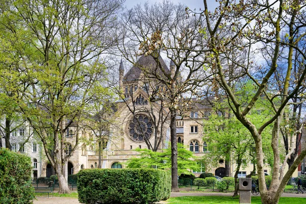 Köln Synagoga Neo Romantisk Stil Rathenau Torget Våren — Stockfoto