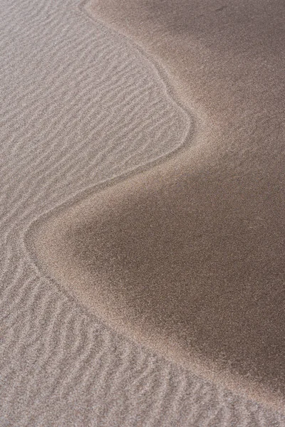 Wavy Line Sand Beach Produced Action Wind — Stock Photo, Image