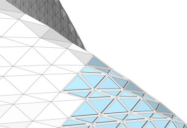  Gelecek perspektifi, soyut mimari duvar kağıdı tasarımı, dijital konsept arkaplan