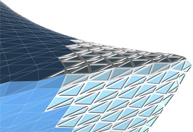  Gelecek perspektifi, soyut mimari duvar kağıdı tasarımı, dijital konsept arkaplan
