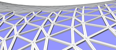  Gelecek perspektifi, soyut mimari duvar kağıdı tasarımı, dijital konsept arkaplan