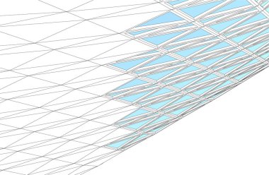  Gelecek perspektifi, soyut mimari duvar kağıdı tasarımı, dijital konsept arkaplan