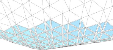  Gelecek perspektifi, soyut mimari duvar kağıdı tasarımı, dijital konsept arkaplan