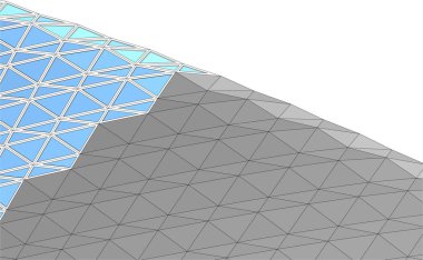  Gelecek perspektifi, soyut mimari duvar kağıdı tasarımı, dijital konsept arkaplan