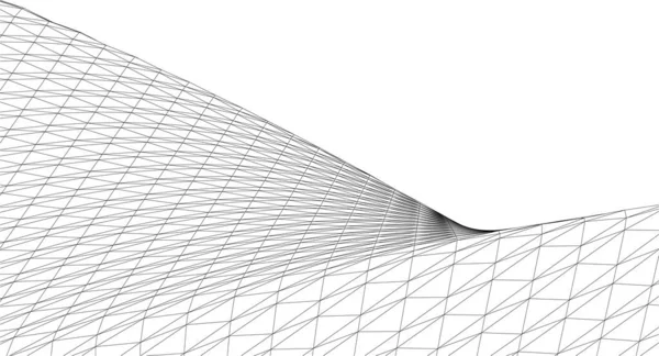 Futurystyczna Perspektywa Abstrakcyjny Projekt Tapety Architektonicznej Cyfrowe Tło Koncepcyjne — Wektor stockowy