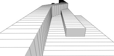 soyut mimari duvar kağıdı gökdelen tasarımı, dijital konsept arkaplan