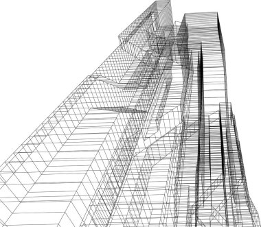 soyut mimari duvar kağıdı gökdelen tasarımı, dijital konsept arkaplan