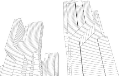 soyut mimari duvar kağıdı gökdelen tasarımı, dijital konsept arkaplan