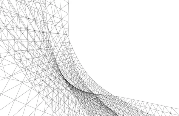未来的な視点抽象的な建築壁紙デザインデジタル幾何学的概念の背景 — ストックベクタ