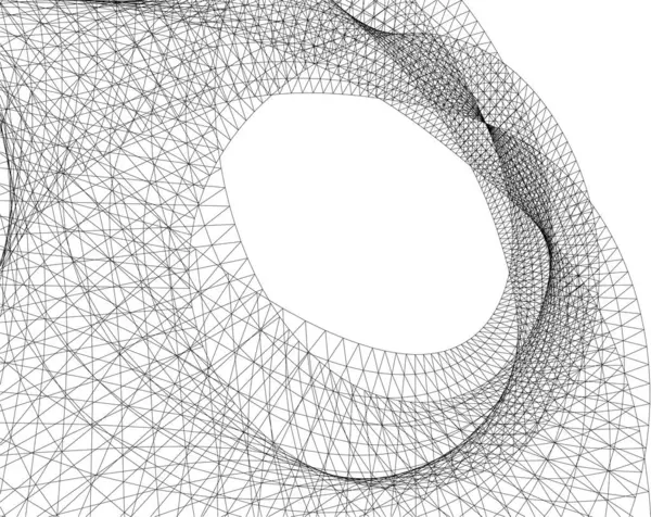 Futuristiskt Perspektiv Abstrakt Arkitektonisk Tapet Design Digital Geometriska Begrepp Bakgrund — Stock vektor