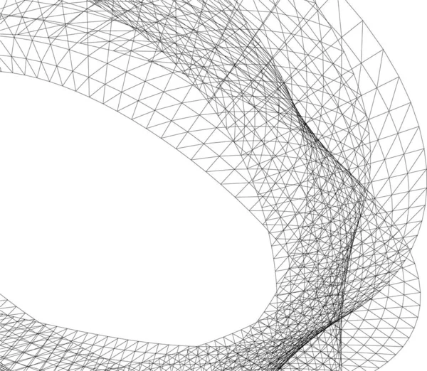 未来的な視点抽象的な建築壁紙デザインデジタル幾何学的概念の背景 — ストックベクタ