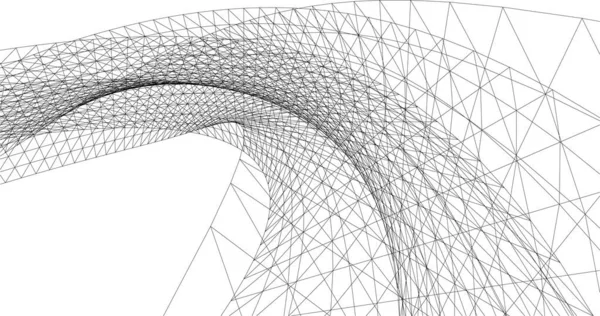 Futurisztikus Perspektíva Absztrakt Építészeti Tapéta Tervezés Digitális Geometriai Koncepció Háttér — Stock Vector